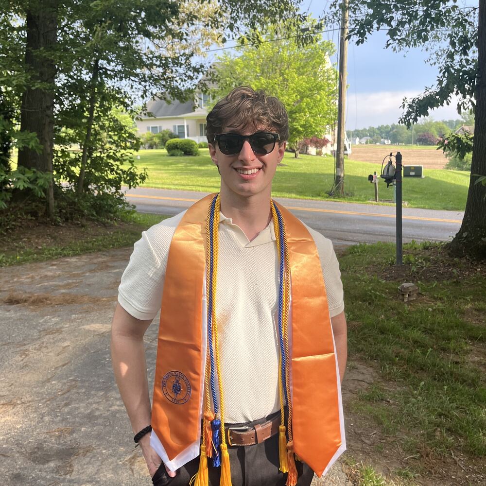 Pearce at his college graduation